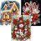 Christmas Diamond Art Kits for Adults – 3 Pack Snowman & Candy House 5D DIY Full Drill Diamond Painting Kits, 12x16 inch